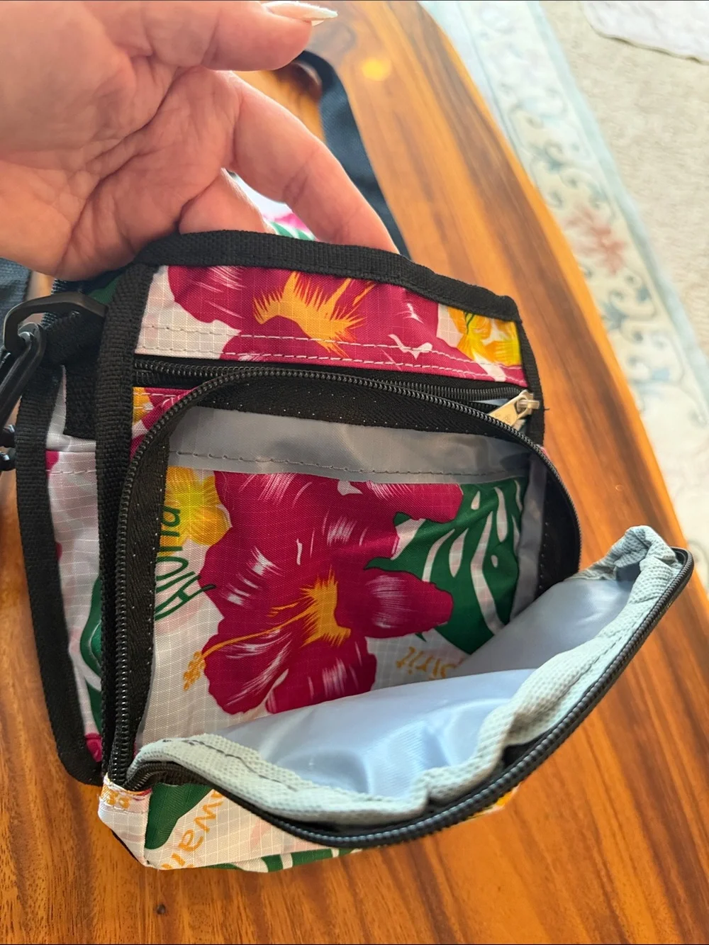 Aloha Floral Crossbody Bag in Pink & Yellow
